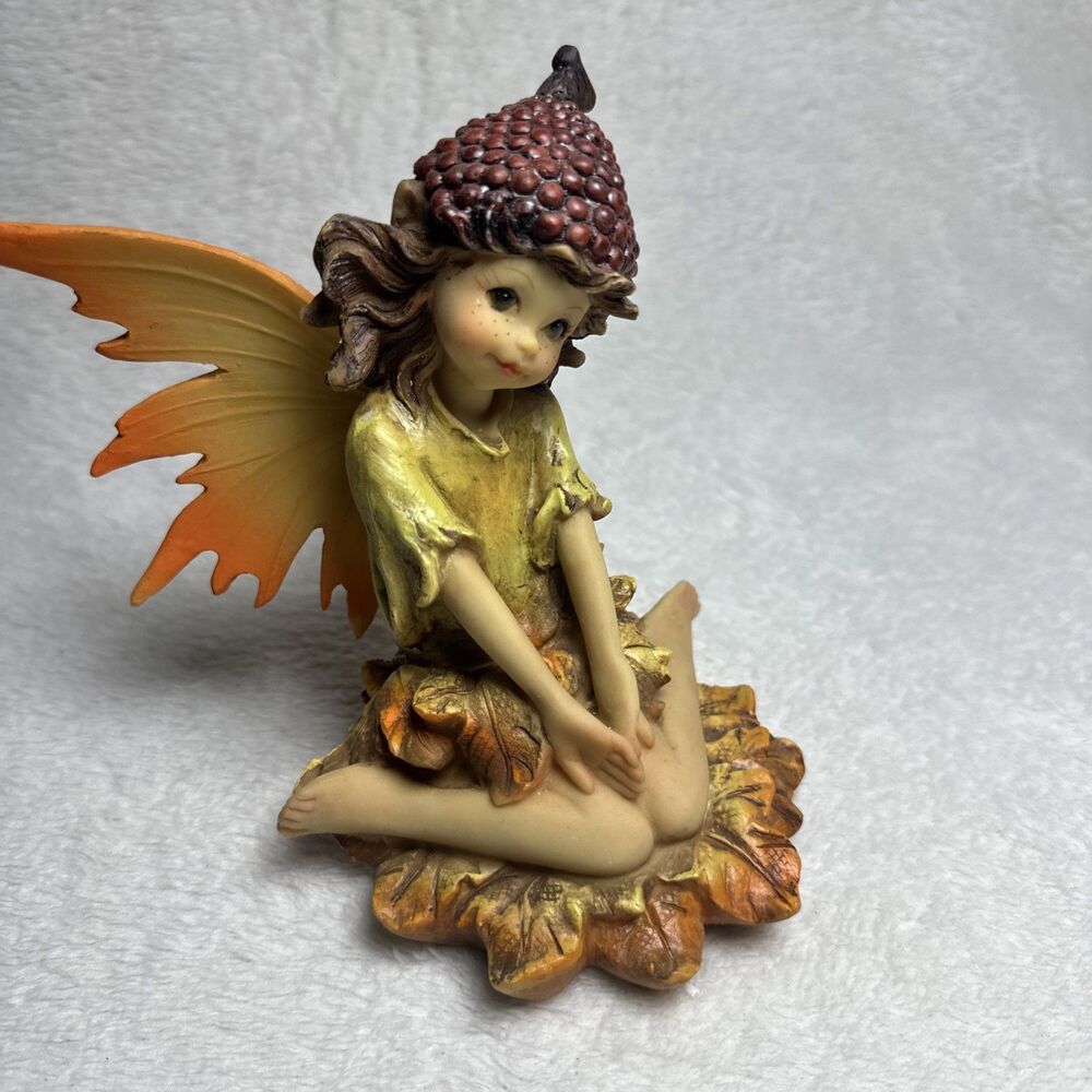 PUMPKIN PATCH SITTING FAIRY FIGURINE 6” & STANDING FAIRY FIGURINE 8” NEW IN BOX - Picture 12 of 15